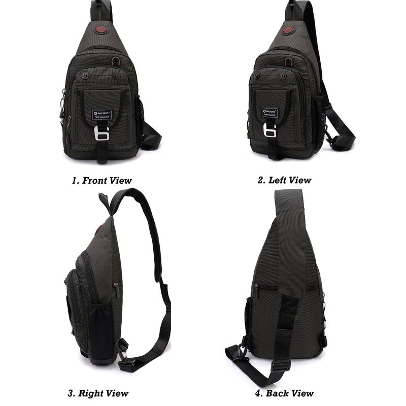 NICGID Sling Bag Chest Shoulder Backpack Crossbody Bags for Tablet Laptop Outdoor Hiking Men Women - Image 2